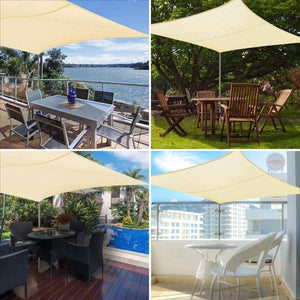 Planet Gates Rectangular Sunshade Sail 4x2/3/5/6M Waterproof 98% UV Block Sun Shelter for Outdoor Garden Patio Party Sunscreen Awning Canopy