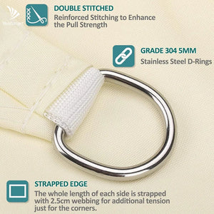 Planet Gates Rectangular Sunshade Sail 4x2/3/5/6M Waterproof 98% UV Block Sun Shelter for Outdoor Garden Patio Party Sunscreen Awning Canopy