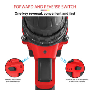 Planet Gates Red-1 Battery / UNITED KINGDOM DayPlus 21V Cordless Power Drill, 3/8" Handheld Screwdriver Drill Set with 25+1 Torque Setting,1.5AH Li-ion Battery&Fast Charger