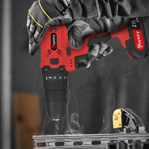 Planet Gates Red-1 Battery / UNITED KINGDOM DayPlus 21V Cordless Power Drill, 3/8" Handheld Screwdriver Drill Set with 25+1 Torque Setting,1.5AH Li-ion Battery&Fast Charger