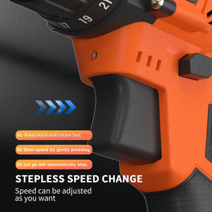 Planet Gates Red-1 Battery / UNITED KINGDOM DayPlus 21V Cordless Power Drill, 3/8" Handheld Screwdriver Drill Set with 25+1 Torque Setting,1.5AH Li-ion Battery&Fast Charger