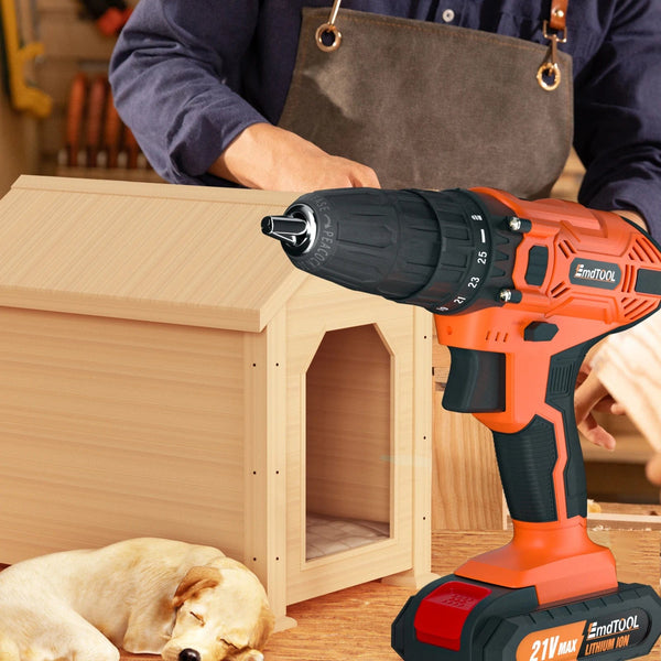 Planet Gates Red-1 Battery / UNITED KINGDOM DayPlus 21V Cordless Power Drill, 3/8" Handheld Screwdriver Drill Set with 25+1 Torque Setting,1.5AH Li-ion Battery&Fast Charger