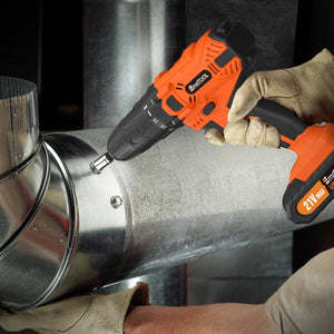 Planet Gates Red-1 Battery / UNITED KINGDOM DayPlus 21V Cordless Power Drill, 3/8" Handheld Screwdriver Drill Set with 25+1 Torque Setting,1.5AH Li-ion Battery&Fast Charger