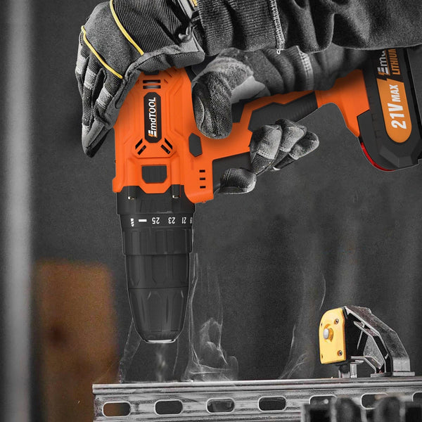 Planet Gates Red-1 Battery / UNITED KINGDOM DayPlus 21V Cordless Power Drill, 3/8" Handheld Screwdriver Drill Set with 25+1 Torque Setting,1.5AH Li-ion Battery&Fast Charger