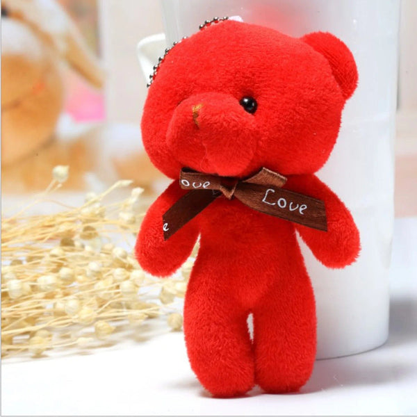 Planet Gates red 1 New Color Teddy Bear Dolls 12cm Soft Stuffed Animals Bear Plush Toy Pendent Cute Cute Girl Keychain Wedding Children Party Gifts