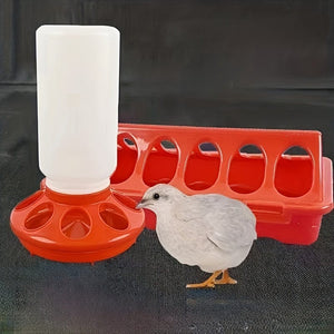 Planet Gates Red 1 Pack, Poultry Feeding Box Assy Chicken Feeder Automatic Water Feeder Chicken Quail Daisy Chicken Feed Feeding Box Automatic Substitute