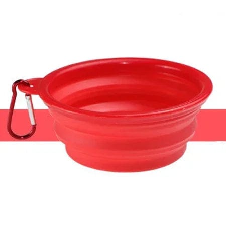 Planet Gates Red / 1000ml 1000/350ml Solid Color Foldable Dog Bowl Food Container Collapsible Dog Bowl Water Dish Feeder Portable Water Bowl for Pet Cats
