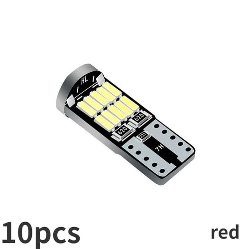 Planet Gates Red 10pcs T10 Led Canbus No Error Car Interior Light T10 26 SMD 4014 Chip Car Interior Dome Reading License Plate Light Signal Lamp