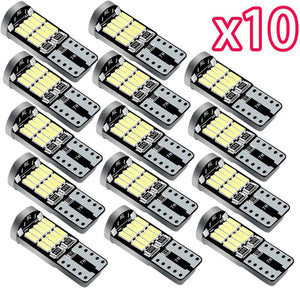 Planet Gates Red 10pcs T10 Led Canbus No Error Car Interior Light T10 26 SMD 4014 Chip Car Interior Dome Reading License Plate Light Signal Lamp
