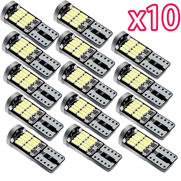 Planet Gates Red 10pcs T10 Led Canbus No Error Car Interior Light T10 26 SMD 4014 Chip Car Interior Dome Reading License Plate Light Signal Lamp