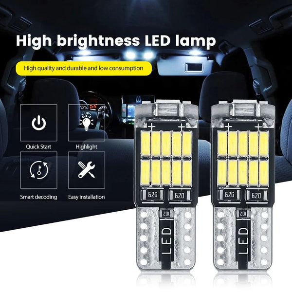 Planet Gates Red 10pcs T10 Led Canbus No Error Car Interior Light T10 26 SMD 4014 Chip Car Interior Dome Reading License Plate Light Signal Lamp