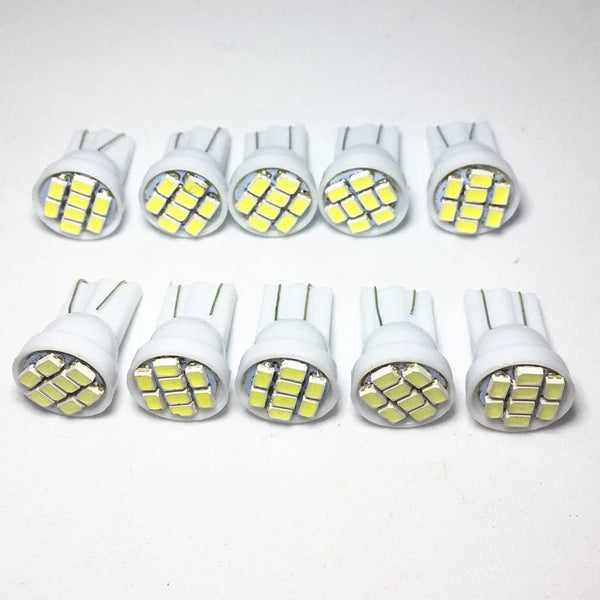 Planet Gates Red 10pcs T10 LED W5W car Boot light parking light 8SMD 1210 LED W5W Motorcycle lamp 192 168 Wedge Indicator Lamps Door light DC 12V