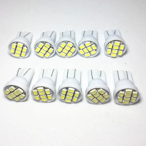 Planet Gates Red 10pcs T10 LED W5W car Boot light parking light 8SMD 1210 LED W5W Motorcycle lamp 192 168 Wedge Indicator Lamps Door light DC 12V