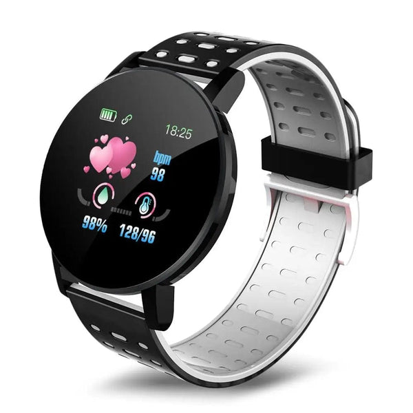 Planet Gates red 119S Smartwatch Bluetooth Smart Watch Men Blood Pressure Women Smart Band Clock Sports Fitness Tracker Watch For Android IOS