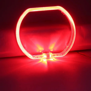 Planet Gates Red / 120mm 100/76MM LED Angel Eyes Square Guide Halo Ring Daytime Running Lights With Driver For Bi Xenon Headlight Lenses DRL Accessories