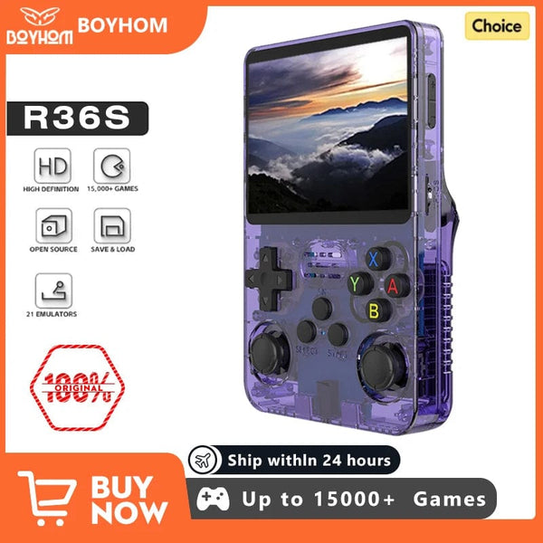 Planet Gates Red 128G NEW R36S Retro Handheld Game Console Linux System 3.5 Inch IPS Screen Portable Pocket Video Player 64GB 128GB Games Kid Gift