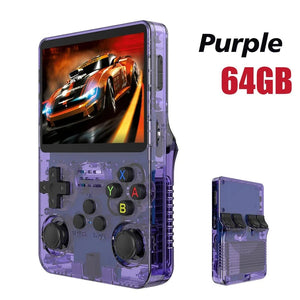 Planet Gates Red 128G NEW R36S Retro Handheld Game Console Linux System 3.5 Inch IPS Screen Portable Pocket Video Player 64GB 128GB Games Kid Gift