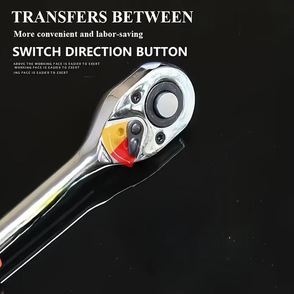 Planet Gates Red 12PC New Upgrade Multi functional External Hexagonal Ratchet Wrench Socket Set Suitable for Car, Boat, Motorcycle, and Bicycle Repair Tools