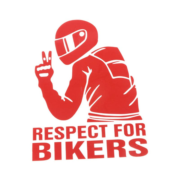 Planet Gates Red / 14.99cm X 12.19cm 1pc 15x11CM Respect For Bikers Stickers Car Decals Motorcycle Vinyl Stickers Auto Decoration Reflective Waterproof Stickers