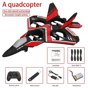 Planet Gates Red-1B RC Foam Aircraft Plane With Led light 2.4G Radio Control Glider Remote Control Fighter Plane Glider Airplane Foam Boys Toys