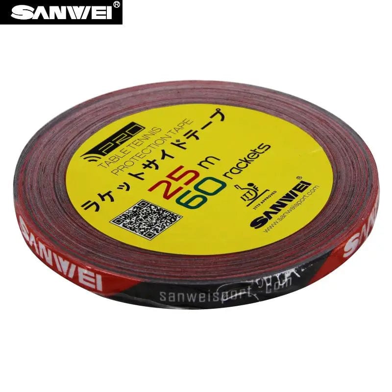 Planet Gates Red 1cm*25M Original SANWEI Table Tennis Racket Edge Tape Side Protector Ping Pong Bat Protection Tape