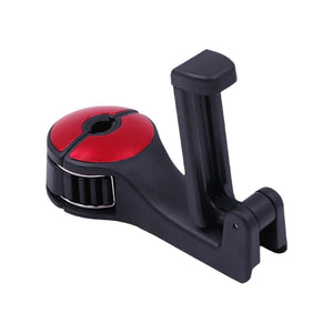 Planet Gates Red 1pack Car Headrest Hidden Hooks, Universal Multifunctional Car Headrest Hooks, 2 In 1 Car Seat Hooks For Placing Wallets And Bags Cell Phone Holder