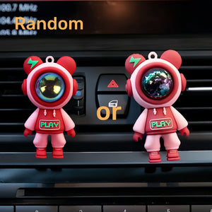 Planet Gates Red 1pc 1pc/4pcs Astronaut Lightning Bear Design Car Air Freshener, Car Air Vent Aromatherapy Diffuser Clip, Car Air Outlet Decoration Clip, Car Interior Decoration Accessories