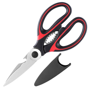 Planet Gates Red 1pc BBQ Scissors, Sharp Kitchen Scissors, Stainless Steel Multipurpose Shears For Meat Cutting, Kitchen Supplies