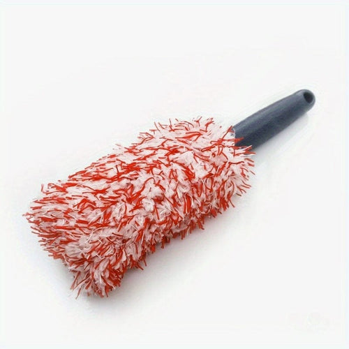 Planet Gates Red 1pc Car Wash Brush Microfiber Tire Scrubber Wheel Rim Brush Trunk Motorcycle Dust Remover Detailing Clean Tool Car Cleaning Tools