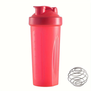 Planet Gates Red 1pc, Large Sports Shake Cup, With Metal Stirring Ball, For Protein Powder Shake Drink Mixing, Sports Water Bottle, Suitable For Gym, School Playground Work And Others, The Best Companion For Sports People, 600ml/20oz