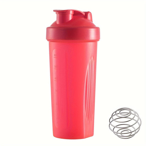 Planet Gates Red 1pc, Large Sports Shake Cup, With Metal Stirring Ball, For Protein Powder Shake Drink Mixing, Sports Water Bottle, Suitable For Gym, School Playground Work And Others, The Best Companion For Sports People, 600ml/20oz