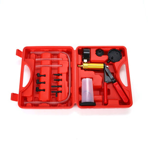 Planet Gates Red 1pc Manual Vacuum Pump, Car Brake Oil Car Repair Replacement Tool, Small Air Pump Manual Suction Gun