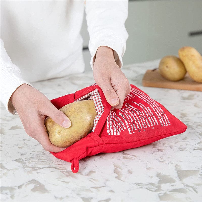 Planet Gates Red 1pc Microwave Oven Potato Cooker Bag Baked Potato Microwave Cooking Potato Quick Fast Kitchen Accessories Kitchen Tool