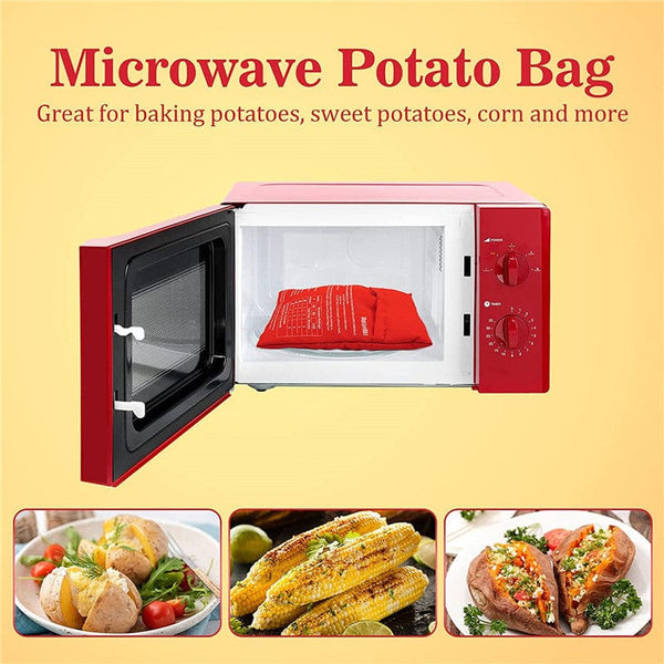 Planet Gates Red 1pc Microwave Oven Potato Cooker Bag Baked Potato Microwave Cooking Potato Quick Fast Kitchen Accessories Kitchen Tool