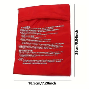 Planet Gates Red 1pc Microwave Oven Potato Cooker Bag Baked Potato Microwave Cooking Potato Quick Fast Kitchen Accessories Kitchen Tool