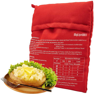 Planet Gates Red 1pc Microwave Oven Potato Cooker Bag Baked Potato Microwave Cooking Potato Quick Fast Kitchen Accessories Kitchen Tool