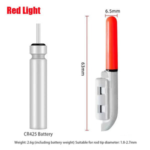 Planet Gates Red 1PC Night Fishing Electronic Rod LED Light Stick Luminous Glow Waterproof Rock Fishing Float Tackle Accessories CR425 Battery