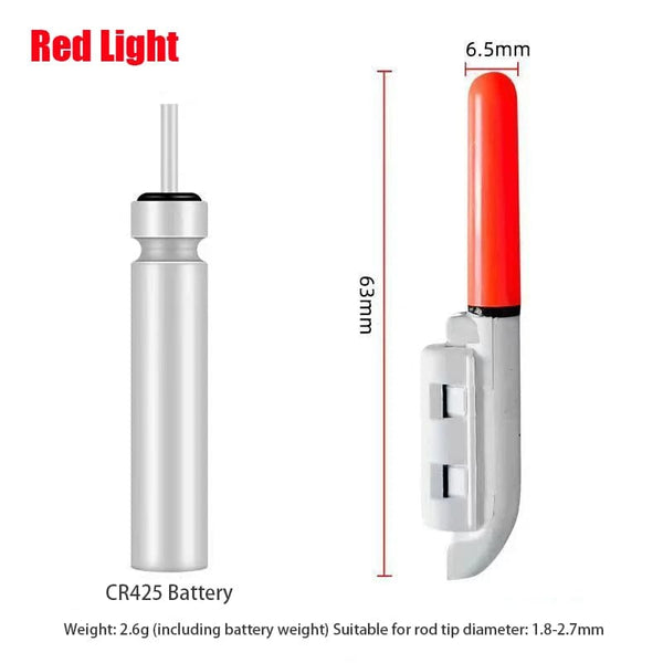 Planet Gates Red 1PC Night Fishing Electronic Rod LED Light Stick Luminous Glow Waterproof Rock Fishing Float Tackle Accessories CR425 Battery