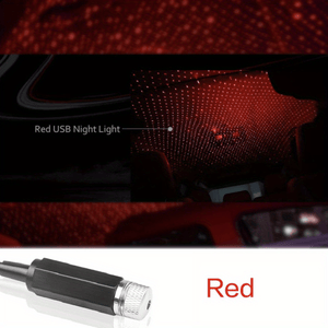 Planet Gates Red 1pc Star Projector Night Light, USB Car Roof Atmosphere Lights, Portable Adjustable Romantic Interior Car Lights, Portable USB Night Light Decorations For Car, Ceiling, Bedroom