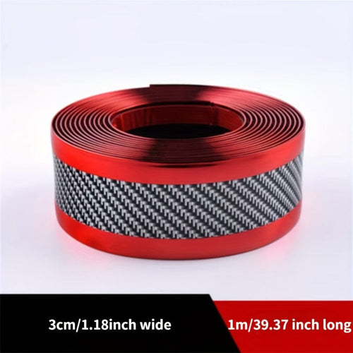 Planet Gates Red 1pc Stickers Anti Scratch Door Sill Protector Rubber Strip Carbon Fiber Car Threshold Protection Bumper Film Sticker Car Styling