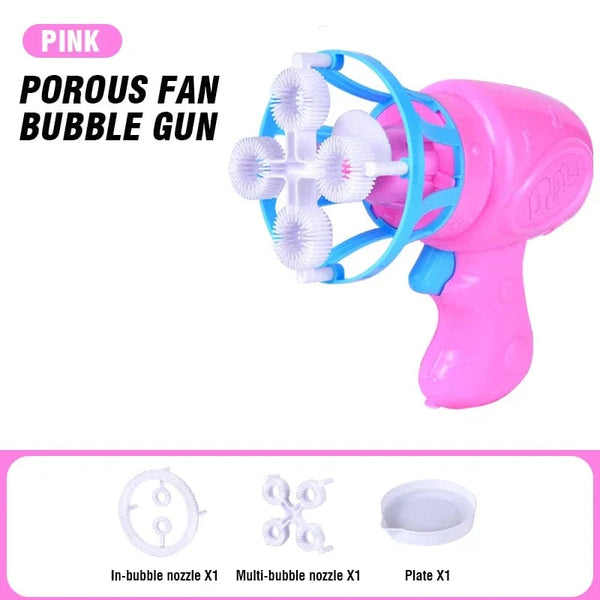Planet Gates Red 2 IN 1 Soap Bubbles Machine Bubble Gun Creative Bubble In Bubble Toys Blower Maker Outdoor Party Games Toys for Kids Boys Girls