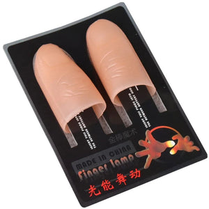 Planet Gates red 2 Pcs/set Magic Thumbs Light Toys for Adult Magic Trick Props Blue Light Led Flashing Fingers Halloween Party Toys for Children