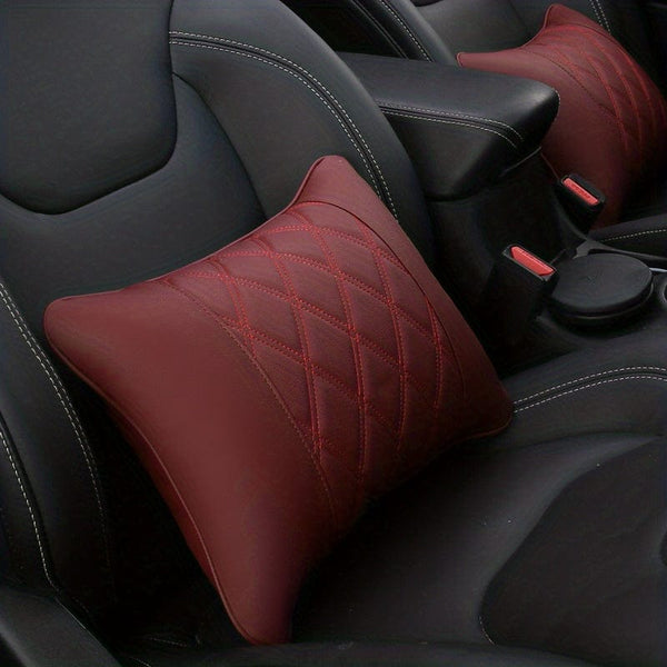 Planet Gates Red / 2 Waists 2pcs Automobile Seat Comfort Kit: Hip Waist Pad, Neck Pillow & Headrest Pressure Relief Pad