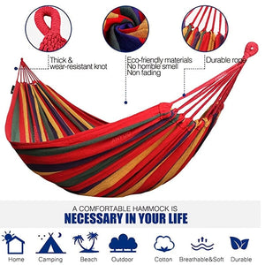 Planet Gates Red / 260*80CM Outdoor Garden Camping Hammock With Tree Straps For Hanging, Durable Hammock Holds Up To 450lbs, Portable Hammock With Travel Bag Perfect For Outdoor/Indoor Patio Backyard Camping (259.99x80.01cm)