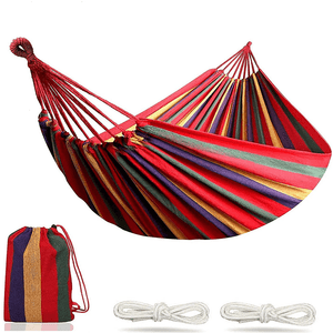 Planet Gates Red / 260*80CM Outdoor Garden Camping Hammock With Tree Straps For Hanging, Durable Hammock Holds Up To 450lbs, Portable Hammock With Travel Bag Perfect For Outdoor/Indoor Patio Backyard Camping (259.99x80.01cm)