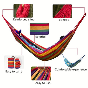 Planet Gates Red / 260*80CM Outdoor Garden Camping Hammock With Tree Straps For Hanging, Durable Hammock Holds Up To 450lbs, Portable Hammock With Travel Bag Perfect For Outdoor/Indoor Patio Backyard Camping (259.99x80.01cm)