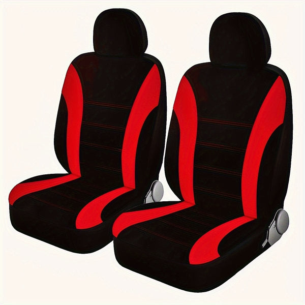 Planet Gates Red / 2pcs Front Seat Cover 2pcs Car Seat Cover Polyester Mesh Front Seat Cover