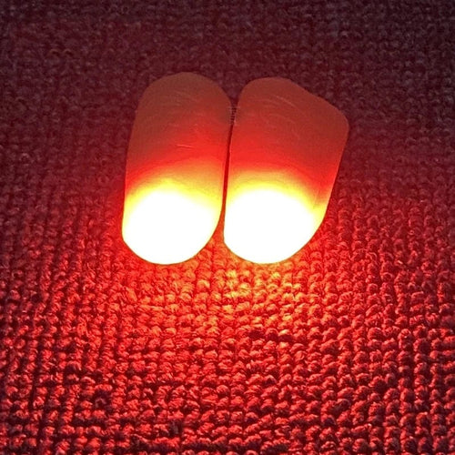 Planet Gates red 2PCS Magic Trick Fingers Thumbs with LED Battery Powered Magic Props Halloween Magic Trick Fingers Thumbs Party Toys for Child