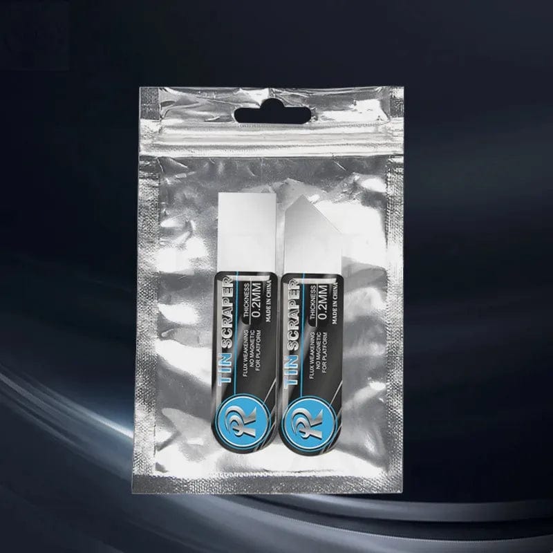 Planet Gates Red 2pcs/pack 0.2MM Ultra Thin Tin Scraper Flat Oblique Mouth For Mobile Phone Repair Solder Paste Glue Removal Blade Hand Tool Set