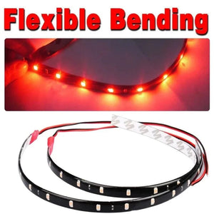 Planet Gates Red-30CM 1PC Waterproof DC 12V Motor LED Strip SMD Underbody Decorative strip Light For Car Motorcycle Beautiful Decorative Soft Lights